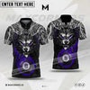 Maxcorners Billiards Wolf Ball 8 Flame Multicolor Options Personalized Name, Team Name 3D Polo Shirt