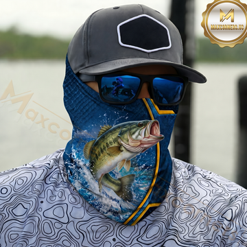Maxcorners Fishing Dynamic Water Splash 3D Neck Gaiter (13 Fish Species)
