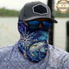 Maxcorners Fishing Electric Wave Splash 3D Neck Gaiter (13 Fish Species)