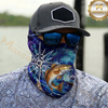 Maxcorners Fishing Electric Wave Splash 3D Neck Gaiter (13 Fish Species)