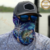 Maxcorners Fishing Electric Wave Splash 3D Neck Gaiter (13 Fish Species)
