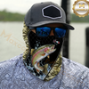 Maxcorners Fishing Black Khaki Camoflage 3D Neck Gaiter (13 Fish Species)