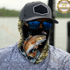 Maxcorners Fishing Black Khaki Camoflage 3D Neck Gaiter (13 Fish Species)