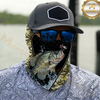 Maxcorners Fishing Black Khaki Camoflage 3D Neck Gaiter (13 Fish Species)