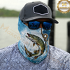 Maxcorners Fishing Hook Line Ocean Bubble 3D Neck Gaiter (13 Fish Species)