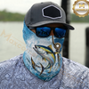 Maxcorners Fishing Hook Line Ocean Bubble 3D Neck Gaiter (13 Fish Species)