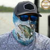 Maxcorners Fishing Hook Line Ocean Bubble 3D Neck Gaiter (13 Fish Species)