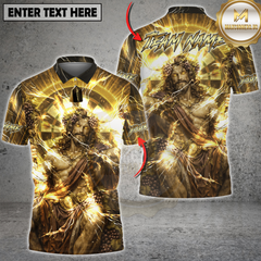 Maxcorners Darts Dionysus Wine God Golden Aura Lightning Customized Name, Team Name 3D Shirt