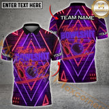 Maxcorners Bowling Neon Strike Personalized Name 3D Unisex Shirt