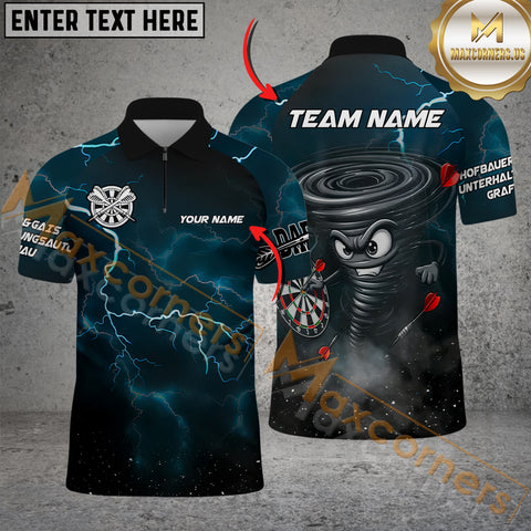 Maxcorners Personalized Thunder Lightning Tornado Custom Funny Dart Shirts Cool Dart Team Jerseys For  Frank Patrick