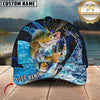 Maxcorners Fishing Tailored Tides Pattern Customized Name 3D Cap (7 Breeds)