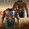 Maxcorners Moose Hunting USA Flag Wild Personalized Name, Team Name 3D Hoodie