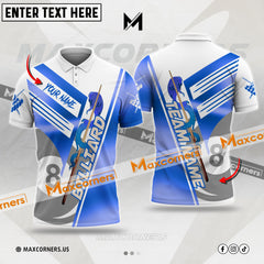 Maxcorners Billiards 8 Ball Premium Multicolor Options Personalized Name, Team Name 3D Polo Shirt
