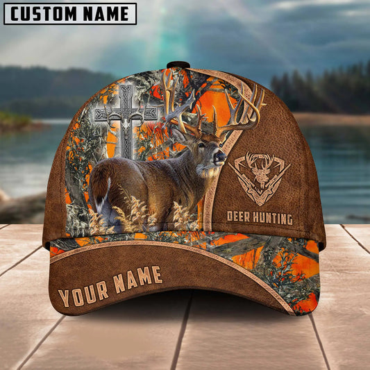 Maxcorners Deer Hunting Cross Camouflage Pattern Multicolor Option Personalized 3D Cap