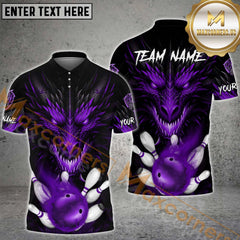 Maxcorners Dragon Ball And Pins Fire Flame Bowling Jersey Multicolor Options Personalized Name, Team Name 3D Shirt