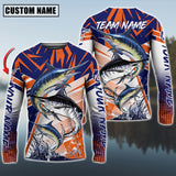 Maxcorners Marlin Fishing Ocean Hunter Personalized Name, Team Name 3D Long Sleeve Shirt