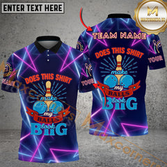 Maxcorners Bowling Does this shirt make my balls look big Personalized Name 3D Unisex Shirt