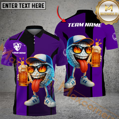 Maxcorners Golf Cool Ball Beer Multicolor Customized Name, Team Name 3D Shirts