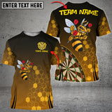 Maxcorners Darts Bee Dartboard Personalized Name 3D Unisex Shirt
