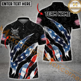 Maxcorners Patriotic Billiard Scratch Jersey Personalized Name, Team Name 3D Shirt