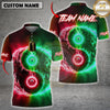 Maxcorners Billiard Fire & Ice Ball 8&9 Multicolor Customized Name, Team Name 3D Shirt