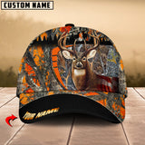 Maxcorners Wilderness Deer Hunting Orange Camo Personalized Name 3D Cap