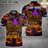 Maxcorners Bowling My Broom Broke So Now I Bowl Personalized Name 3D Unisex Shirt