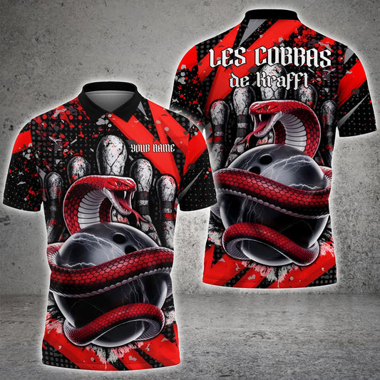 Maxcorners Bowling Inferno Snake Multicolor Customized Name, Team Name 3D Shirts For Christian Reuter