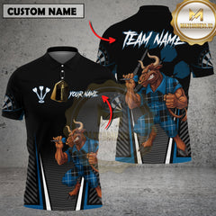 Maxcorners Darts Bull Plaid Multicolor Customized Name, Team Name 3D Shirts