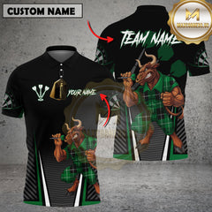 Maxcorners Darts Bull Plaid Multicolor Customized Name, Team Name 3D Shirts