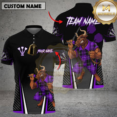 Maxcorners Darts Bull Plaid Multicolor Customized Name, Team Name 3D Shirts