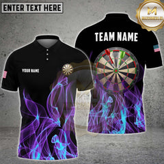 Maxcorners Darts Fire Flames Multicolor Customized Name, Team Name 3D Shirts