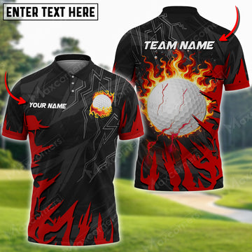 MaxCorners Customized Name Break The Darkness Golf Multicolor Option Custom 3D Polo Shirt