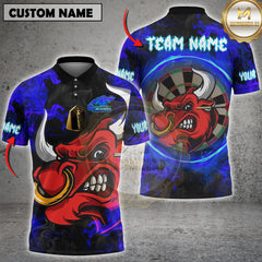 Maxcorners Fire Bull Darts Multicolor Customized Name, Team Name 3D Shirts