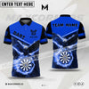 Maxcorners Darts Eagle Fire Flame Multicolor Option Customized Name, Team Name 3D Polo Shirt