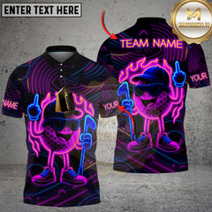 Maxcorners Neon Fire Golf Ball Multicolor Customized Name, Team Name 3D Shirts