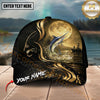 Maxcorners Fishing Moonlight Gold Ocean Personalized 3D Cap