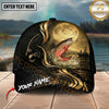 Maxcorners Fishing Moonlight Gold Ocean Personalized 3D Cap