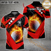 Maxcorners Golf Ball Fire Multicolor Options Personalized Name, Team Name 3D Shirt
