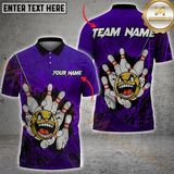 Maxcorners Bowling Funny Multicolor Options Personalized Name, Team Name 3D Shirt