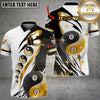 Maxcorners Billiard Classic Yin-Yang 8 & 9 Ball Black & White Multicolor Customized Name, Team Name 3D Shirt