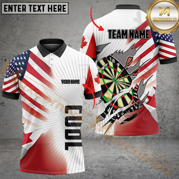 Maxcorners Flag Mix Darts Jersey Personalized Name, Team Name 3D Shirt