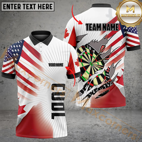 Maxcorners Flag Mix Darts Jersey Personalized Name, Team Name 3D Shirt