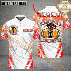 Maxcorners Darts And Beer That's Why I'm Here Multicolor Customized Name, Team Name 3D Shirts
