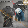 Maxcorners Darts Polar Bear Customized Name, Team Name 3D Polo Shirt