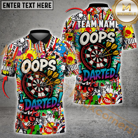 Maxcorners Darts Oops! I Darted Personalized Name 3D Unisex Shirt