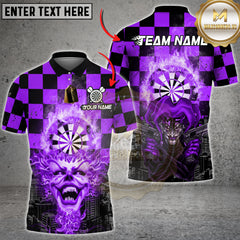 Maxcorners Darts Fire Clown and Jester Multicolor Customized Name Team Name 3D Shirts