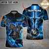Maxcorners Ball 8 Fantasy Knight Thunder Lightning Pattern Billiard Jersey Multicolor Options Personalized Name, Team Name 3D Polo ShirT