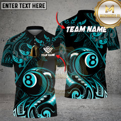 Maxcorners Billiards Tribal 8 Ball Multioptions Personalized Name, Team Name Unisex 3D Shirt