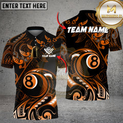 Maxcorners Billiards Tribal 8 Ball Multioptions Personalized Name, Team Name Unisex 3D Shirt